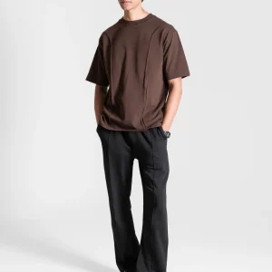 Alternative view of Heavy Relaxed Ridge T-shirt — Dark Brown