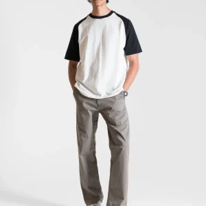 Alternative view of Heavy Relaxed Raglan T-shirt — Black & White