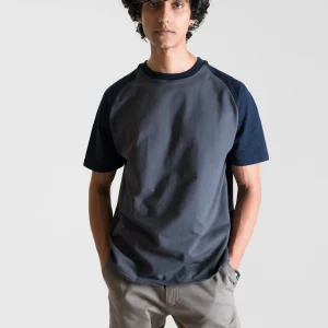 Heavy Relaxed Raglan T-shirt — Dark Grey & Navy