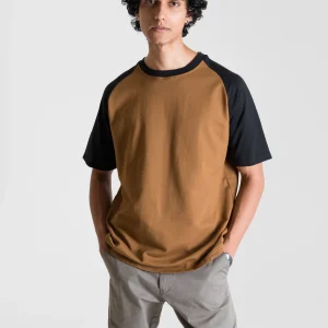 Alternative view of Heavy Relaxed Raglan T-shirt — Brown & Black
