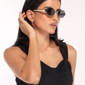 Women Oval Black Sunglass-HTMS-1523642-C1 (40)